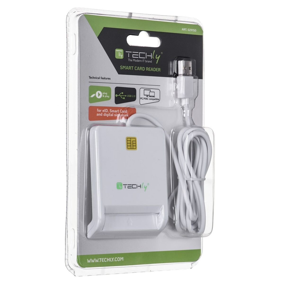 Четец за карти Techly Compact Smart